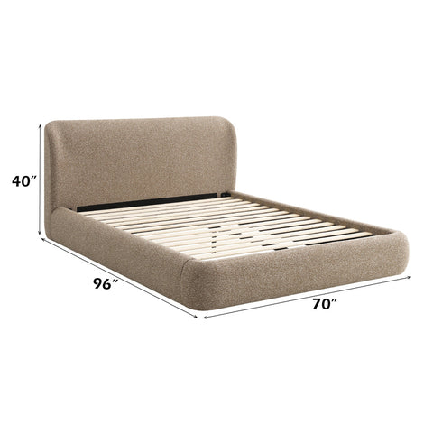 ACME Erica Dark Beige Tweed Queen Bed Model BD05442Q