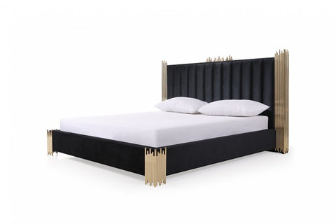Eastern King Modrest Token Modern Black & Gold Bed Model VGVCBD815-BED-EK