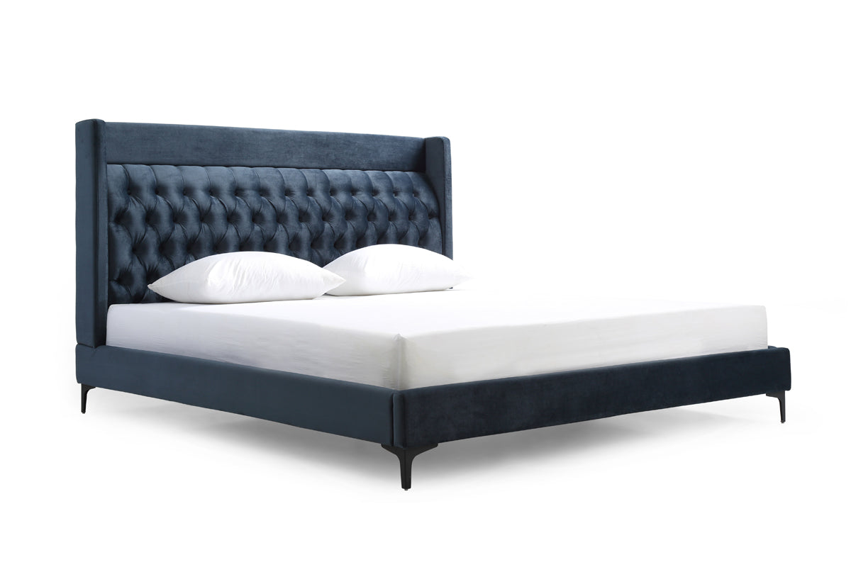 Modrest Wales Modern Blue Fabric Bed Model VGVCBD8910-BLU