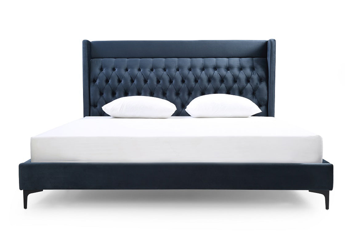 Modrest Wales Modern Blue Fabric Bed Model VGVCBD8910-BLU
