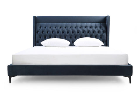 Modrest Wales Modern Blue Fabric Bed Model VGVCBD8910-BLU
