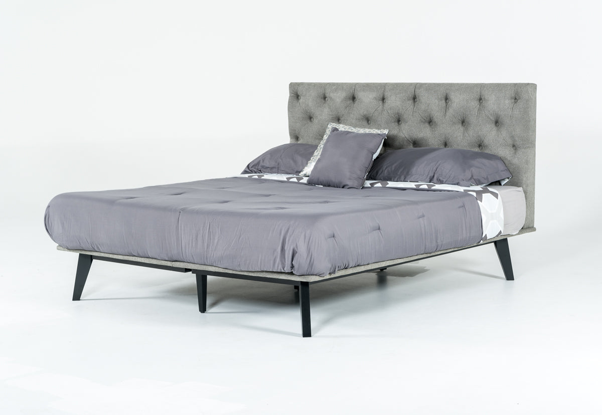 Modrest Gibson Modern Grey Fabric Super King 72" X 80" Bed Model VGMABR-54-BED-NK