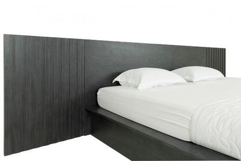 Modrest Manchester Contemporary Platform Dark Grey Bed With Two Nightstands Model VGWD-HLF2-BED-WNS
