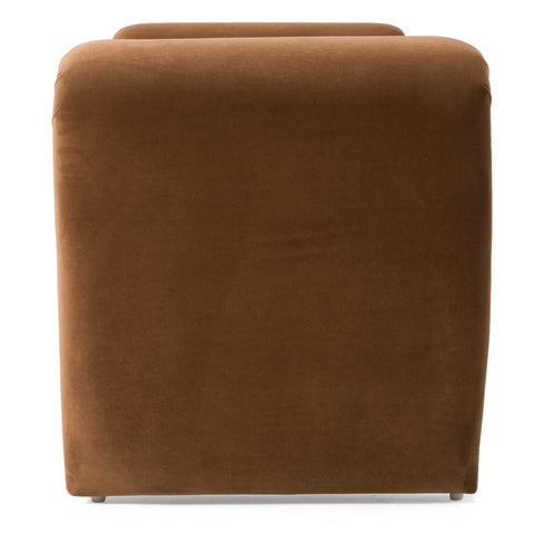 Divani Casa Bentley Modern Brown Velvet Bench Model VGAH-AG146-OT-BRN
