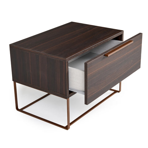 Nova Domus Benzon Italian Modern Dark Rovere Nightstand Model VGACBENZON-NS