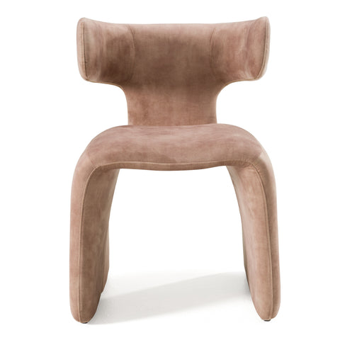 Modrest Bergman Modern Light Brown Velvet Dining Chair Model VGEU-MC-7513CH-BRN