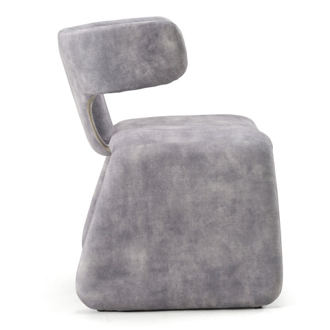 Modrest Bergman Modern Grey Blue Velvet Dining Chair Model VGEU-MC-7513CH-GRY