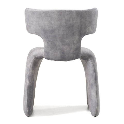 Modrest Bergman Modern Grey Blue Velvet Dining Chair Model VGEU-MC-7513CH-GRY