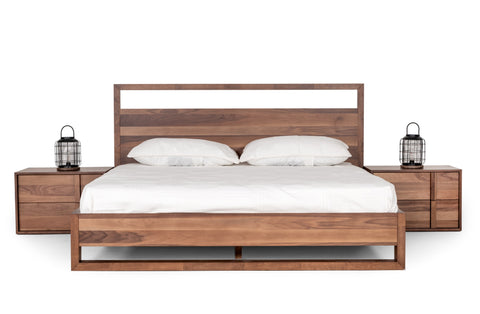 California King Nova Domus Berlin Modern Walnut Bed Model VGMABR-92-CK