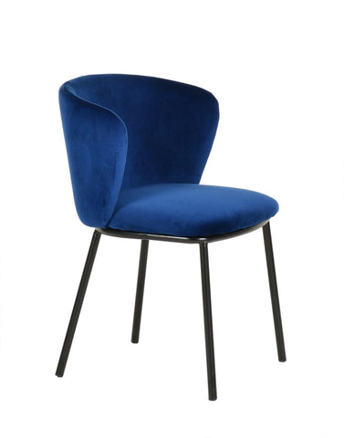 Modrest Bessie Modern Blue Velvet Dining Chair (Set of 2) By VIG Furniture