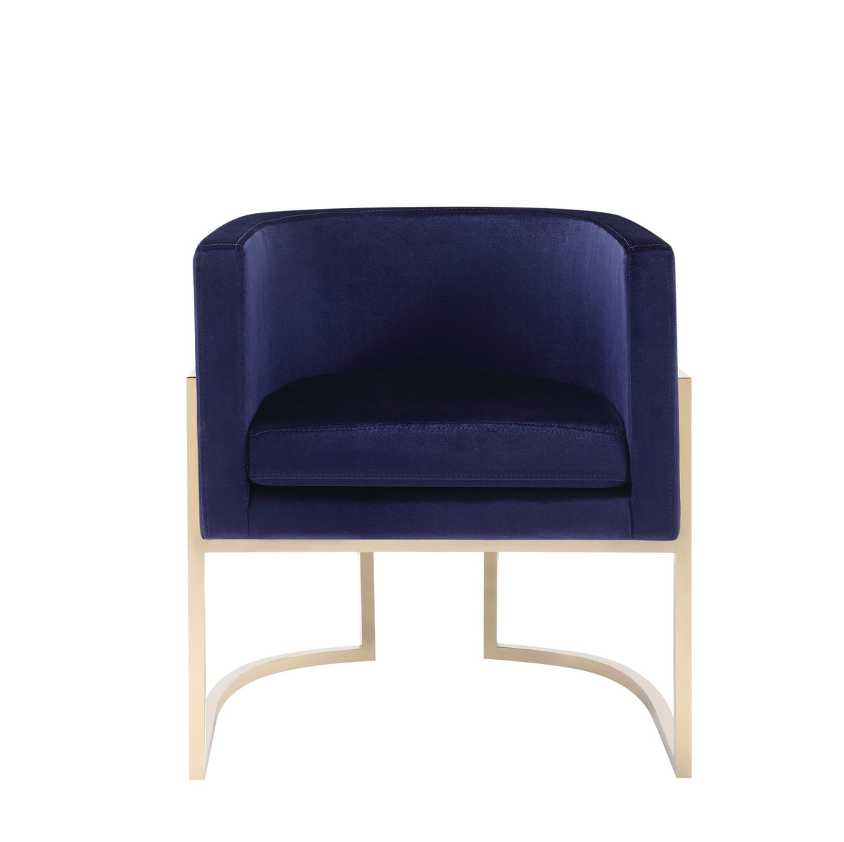 Modrest Betsy Modern Navy Blue Velvet & Gold Kids Chair Model VGZAS011-NVY-KDS-BLU-CH