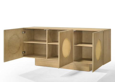 Modrest Oshana Modern White Oak Dining Set Model VGMA-MIT-5351-SET