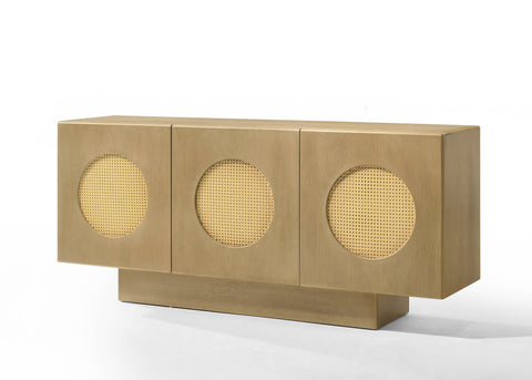 Modrest Oshana Modern White Oak Dining Set Model VGMA-MIT-5351-SET