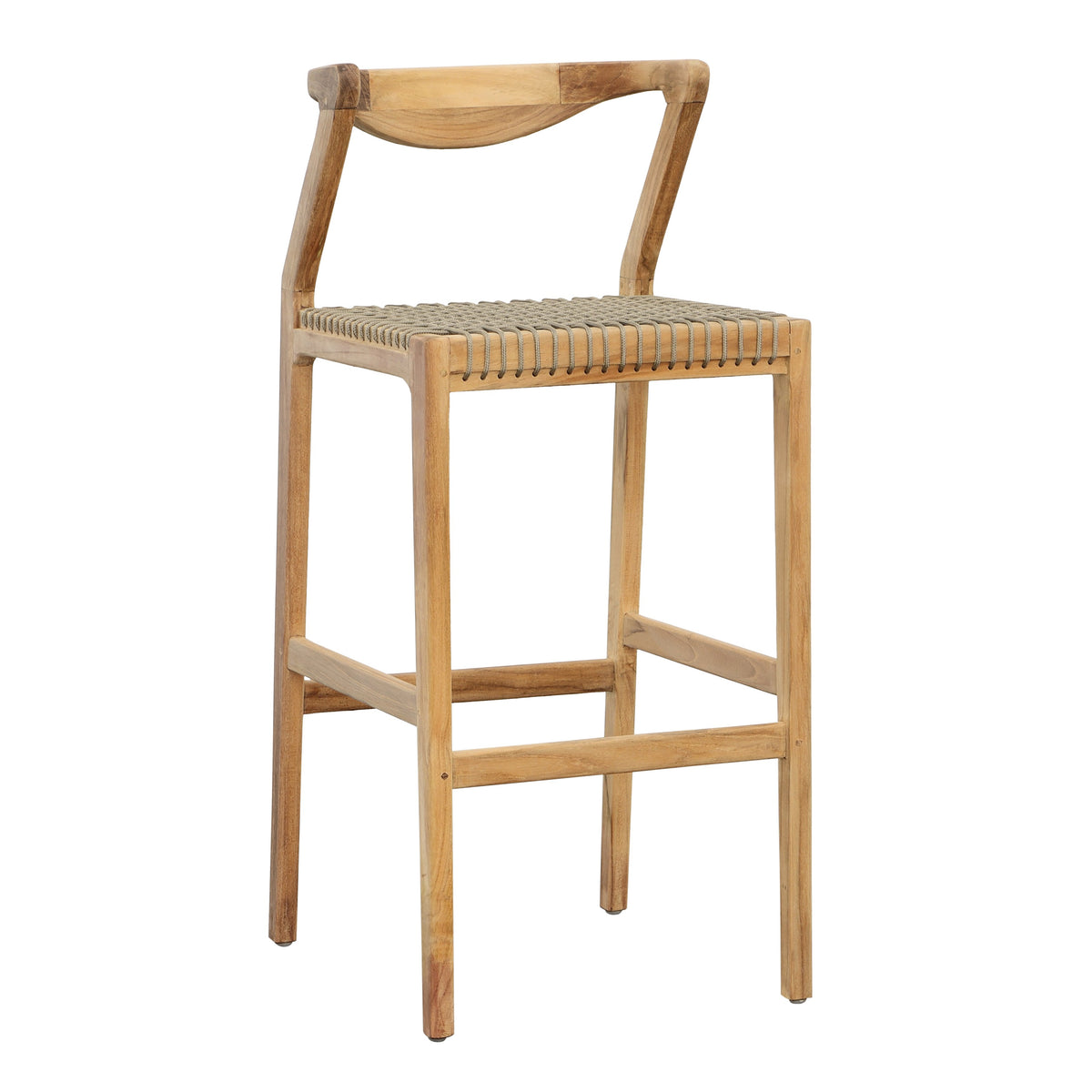 Rosel Natural and Taupe Outdoor Barstool