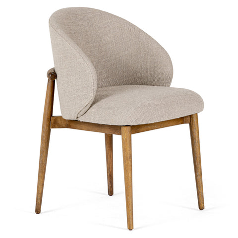 Modrest Blum Modern Beige Linen Dining Chair Model VGMY-3741-BGE