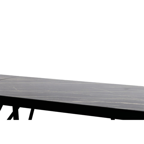 Modrest Bobby Modern Black Ceramic Extendable Dining Table Model VGYF-DT8936-BLK-DT
