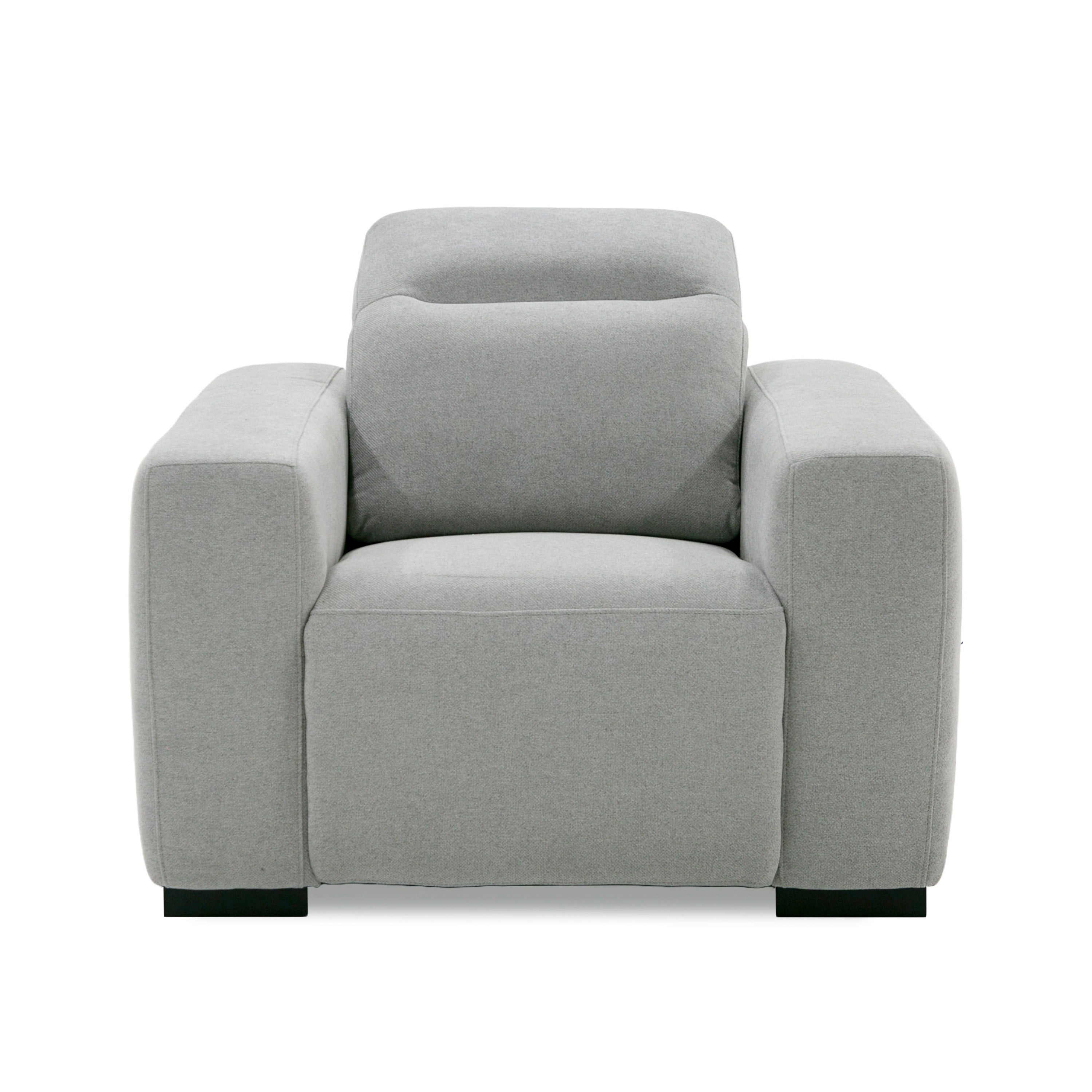 Divani Casa Bode Modern Grey Fabric Recliner Chair Model VGMB-R211-P1-CHR-M31