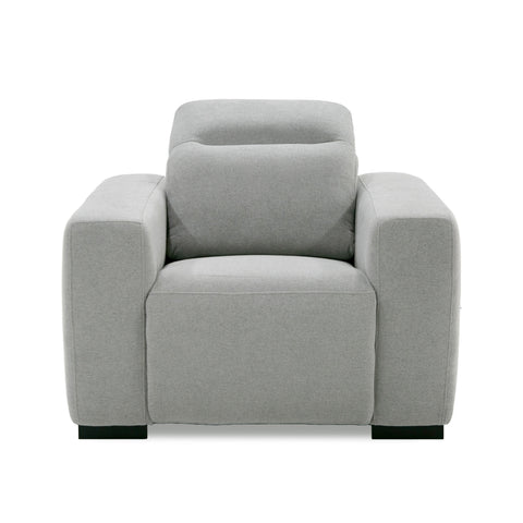 Divani Casa Bode Modern Grey Fabric Recliner Chair Model VGMB-R211-P1-CHR-M31