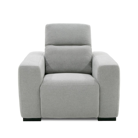Divani Casa Bode Modern Grey Fabric Recliner Chair Model VGMB-R211-P1-CHR-M31