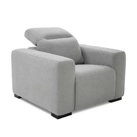 Divani Casa Bode Modern Grey Fabric Recliner Chair Model VGMB-R211-P1-CHR-M31