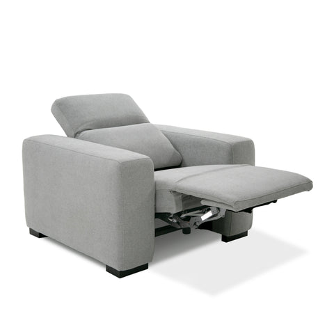 Divani Casa Bode Modern Grey Fabric Recliner Chair Model VGMB-R211-P1-CHR-M31