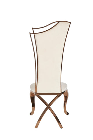 Modrest Bonnie Beige Velvet & Rose Gold Dining Chair (Set of 2) By VIG Furniture