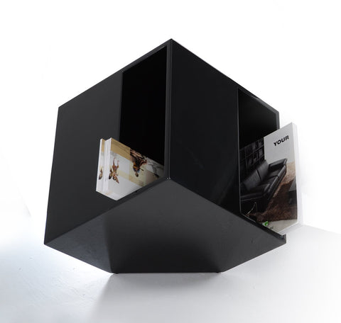 Book Modern Black Magazine Holder End Table Model VGWCBOOK-BLK