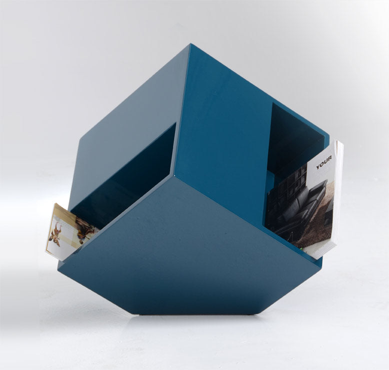 Book Modern Blue Magazine Holder End Table Model VGWCBOOK-BLU