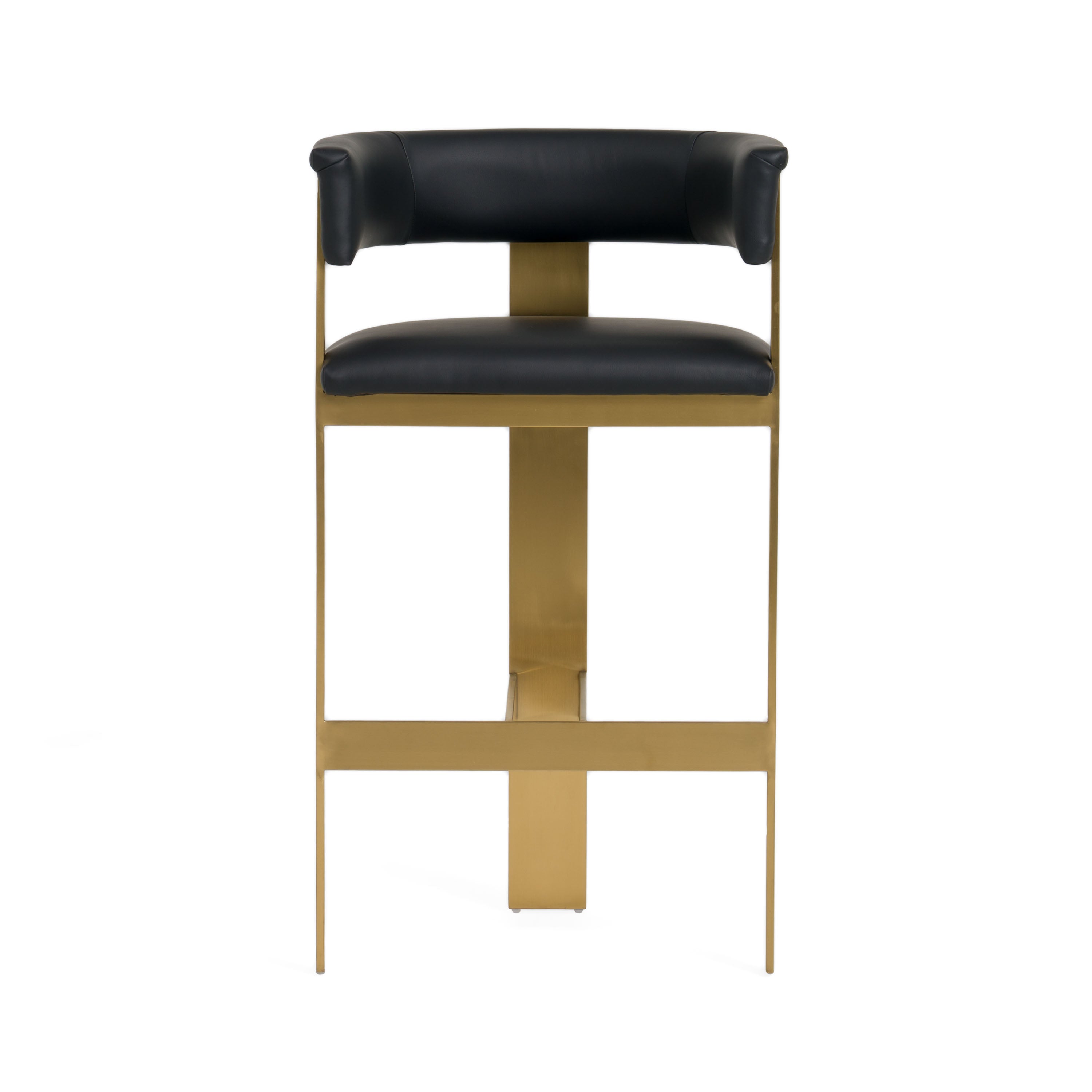 Modrest Boswell Modern Black & Matte Gold Barstool Model VGRH-RHS-BS-158-BLKGLD