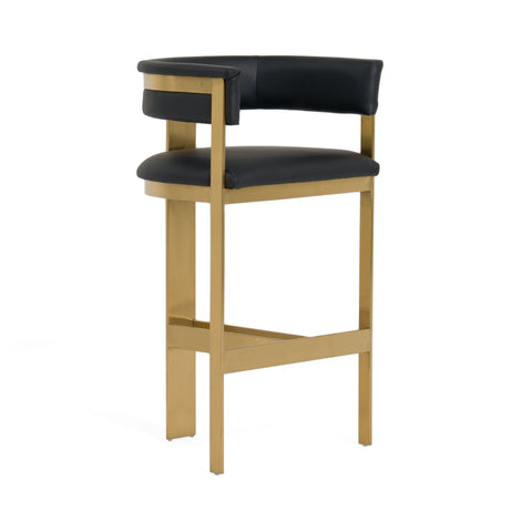Modrest Boswell Modern Black & Matte Gold Barstool Model VGRH-RHS-BS-158-BLKGLD