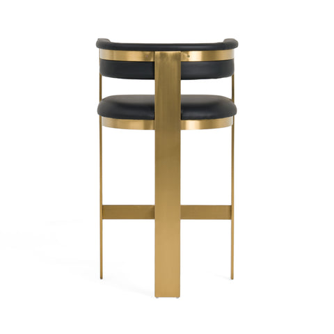Modrest Boswell Modern Black & Matte Gold Barstool Model VGRH-RHS-BS-158-BLKGLD
