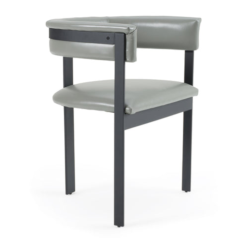 Modrest Boswell Modern Grey Faux Leather & Black Dining Chair Model VGRH-RHS-DC-158-GRYBLK