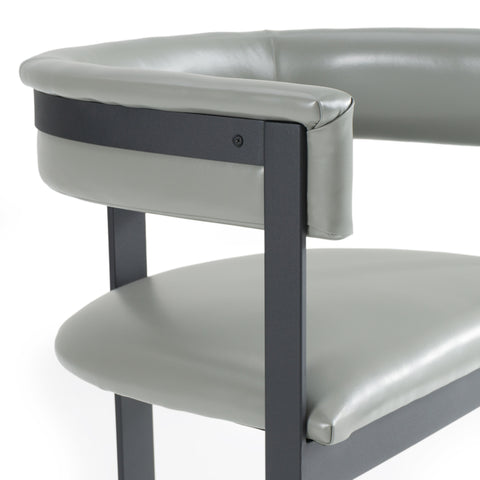 Modrest Boswell Modern Grey Faux Leather & Black Dining Chair Model VGRH-RHS-DC-158-GRYBLK