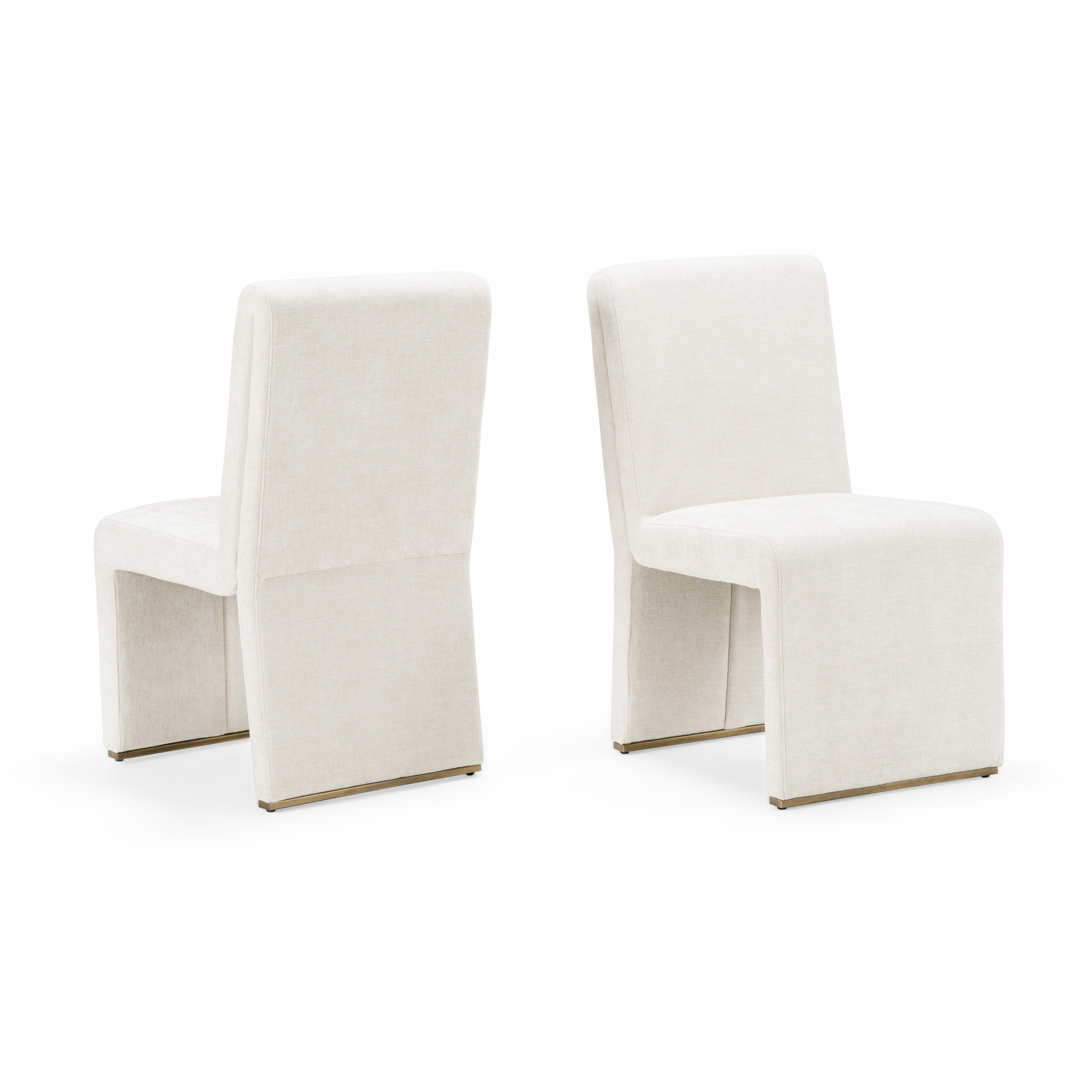 Modrest Bounty Modern Beige Fabric & Antique Brass Dining Chair (Set Of 2) Model VGFA-CH531-BGE