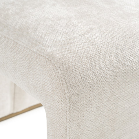 Modrest Bounty Modern Beige Fabric & Antique Brass Dining Chair (Set Of 2) Model VGFA-CH531-BGE