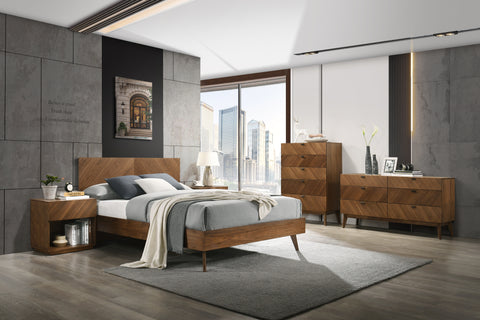 Nova Domus Kamela Modern Walnut Queen Bed Model VGMA-BR-128-BED-Q