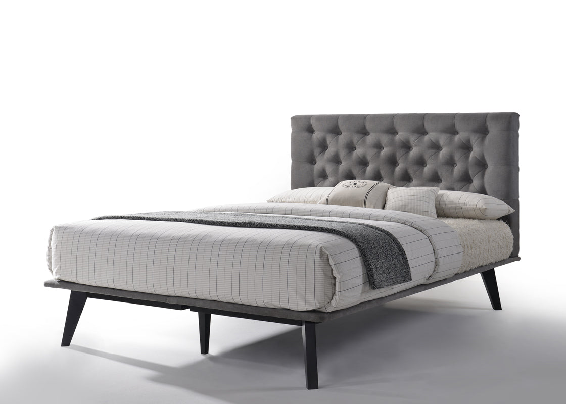 Queen Modrest Gibson Modern Grey Fabric Bed Model VGMABR-54-BED-Q