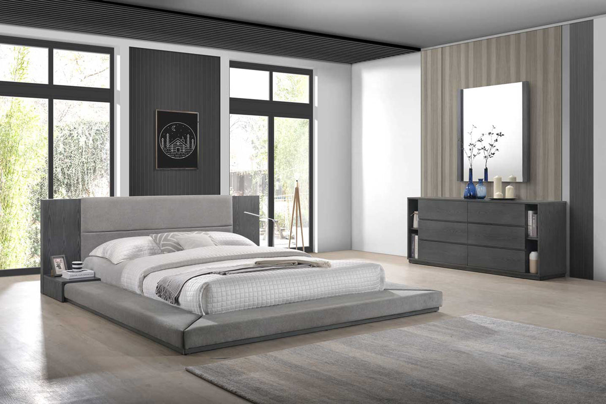 Queen Nova Domus Jagger Modern Grey Bed Model VGMABR-55-GRY-BED-Q