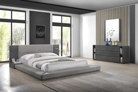 Queen Nova Domus Jagger Modern Grey Bed Model VGMABR-55-GRY-BED-Q