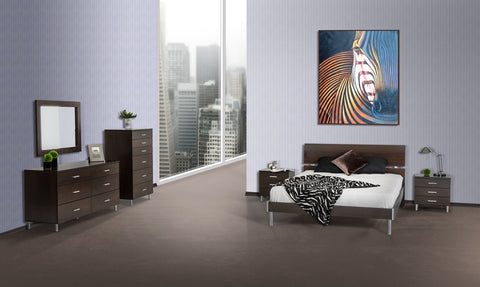 Modrest Bravo Modern Wenge Bed Model VGDEBRAVO-BED-WGE