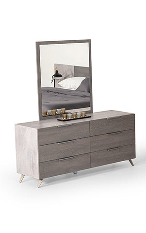 Nova Domus Bronx Italian Modern Grey Mirror Model VGACBRONX-MIR