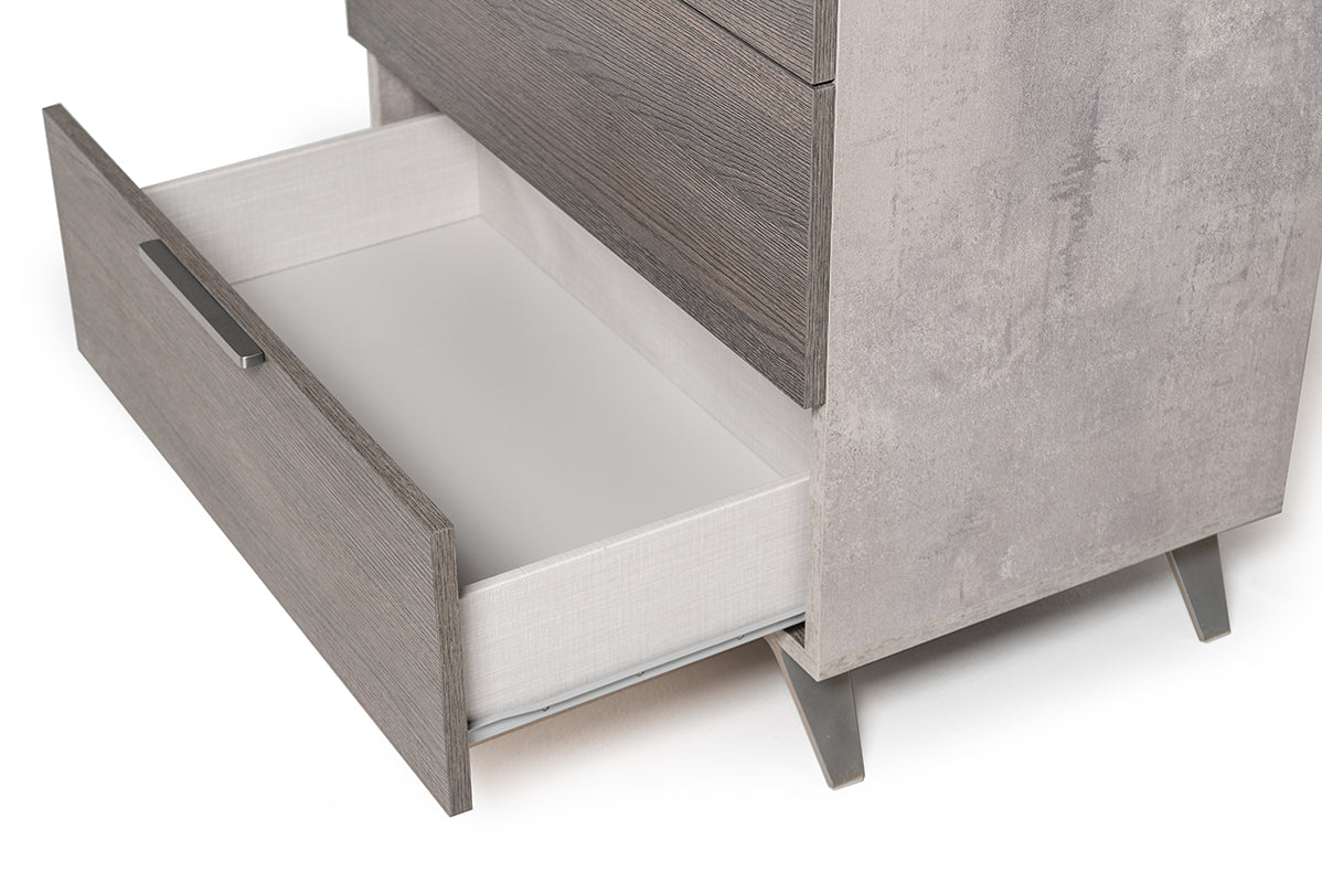 Nova Domus Bronx Italian Modern Faux Concrete & Grey Chest Model VGACBRONX-CHEST
