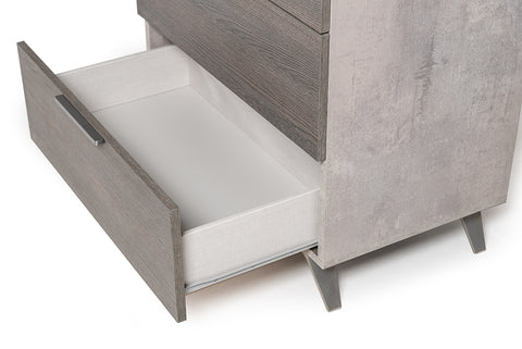 Nova Domus Bronx Italian Modern Faux Concrete & Grey Chest Model VGACBRONX-CHEST