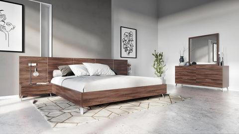 Nova Domus Brooklyn Italian Modern Walnut Bed Model VGACBROOKLYN-BED