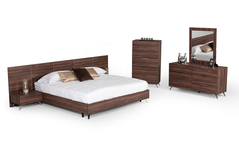 Nova Domus Brooklyn Italian Modern Walnut Bed Model VGACBROOKLYN-BED