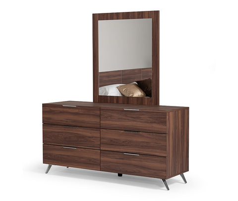 Nova Domus Brooklyn Italian Modern Walnut Mirror Model VGACBROOKLYN-MIR