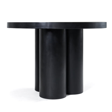Modrest Bruni Modern Black Concrete Round Dining Table Model VGGR-623810-BLK