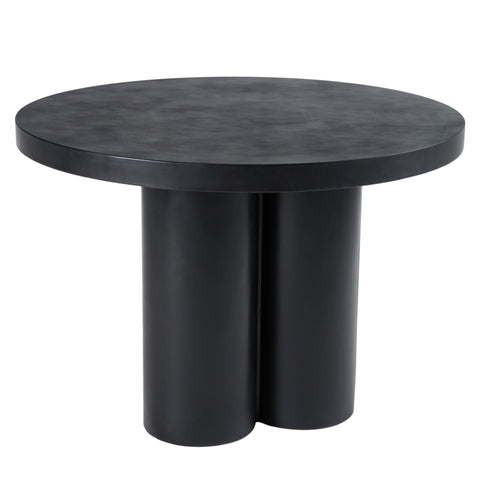 Modrest Bruni Modern Black Concrete Round Dining Table Model VGGR-623810-BLK
