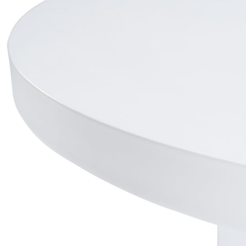 Modrest Bruni Modern White Concrete Round Dining Table Model VGGR-623810-WHT
