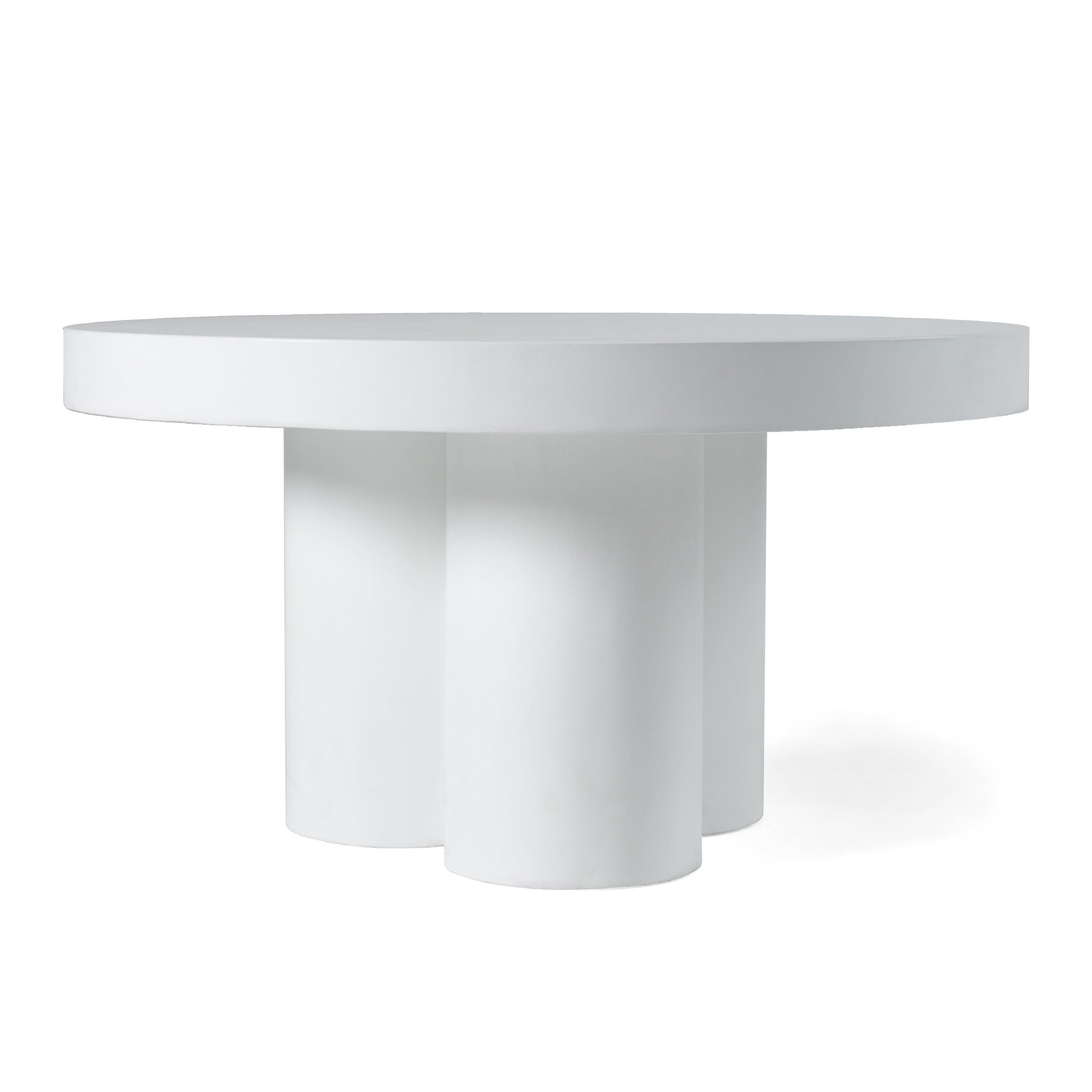 Modrest Bruni Modern White Concrete Coffee Table Model VGGR-623840-WHT